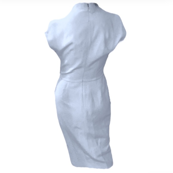 NWOT Givenchy Paris FW 2012 White Silk Cocktail Dress w/ Black Frill Trim 6 / 38 - Picture 6 of 16